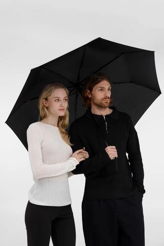 Зонт складной Fiber, черный