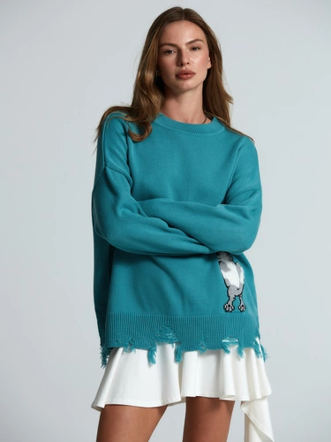 Свитер оверсайз Tricksy Net Grunge на заказ, акрил