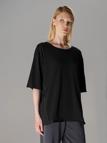 Футболка оверсайз унисекс Vozduh, черная