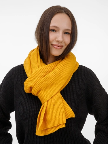 Шарф Nobilis Mono, желтый (медовый)