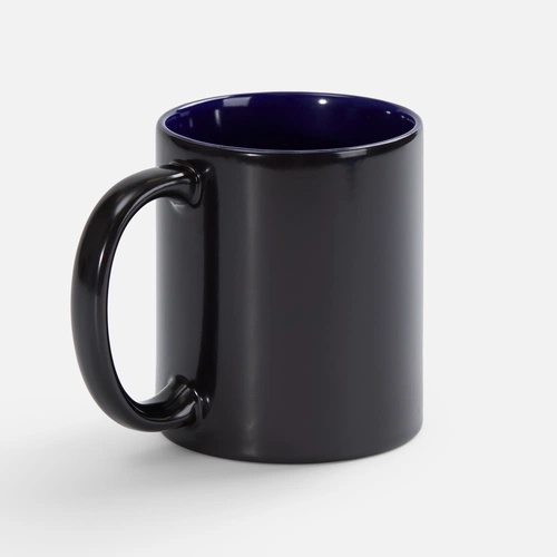 Кружка-хамелеон On Display, глянцевая, черная с синим