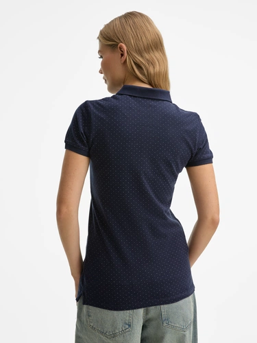 Рубашка поло женская Brandy Women, темно-синяя с белым