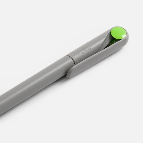 Ручка шариковая Prodir DS1 TMM Dot, серая с ярко-зеленым