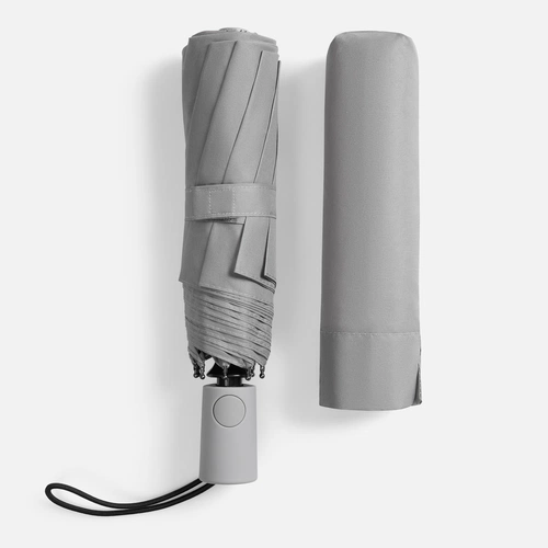 Зонт складной Hard Work с проявляющимся рисунком, серый