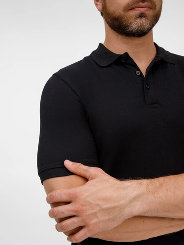 Рубашка поло унисекс Upswing, черная