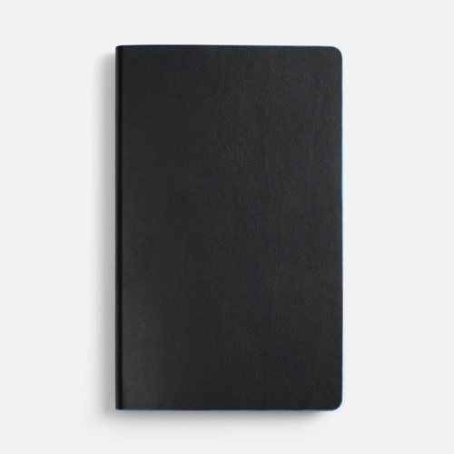 Ежедневник Trait, недатированный, черный с голубым