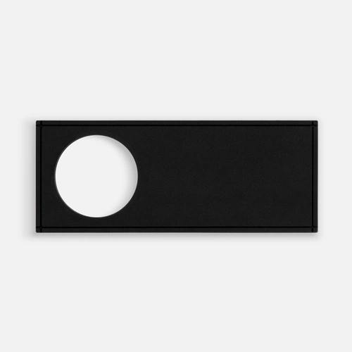 Лейбл из ПВХ с вырубкой «Круг», черный