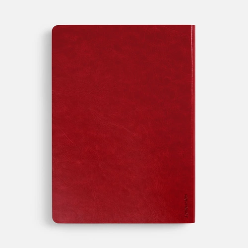 Ежедневник Nebraska Flex, недатированный, красный с золотистым