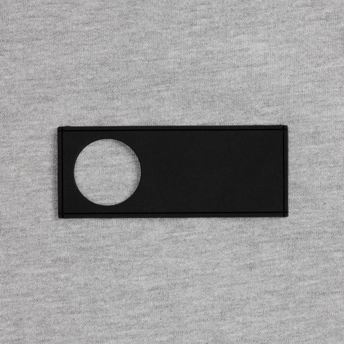 Лейбл из ПВХ с вырубкой «Круг», черный