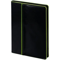 Ежедневник Alanis, недатированный, черный с зеленым