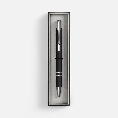 Ручка шариковая Keskus Soft Touch в футляре, черная