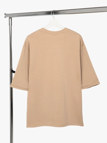 Футболка оверсайз унисекс Kosmos 2.0, бежевая