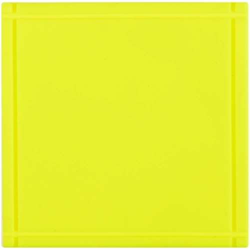 Лейбл из ПВХ Dzeta, L, желтый неон