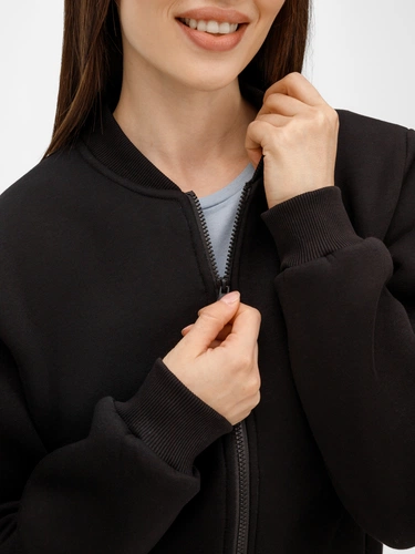 Бомбер унисекс Estado, черный