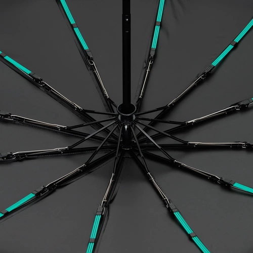 Зонт складной с УФ-защитой Ribstar, черный