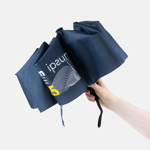 Зонт складной Monsoon, темно-синий с нанесением