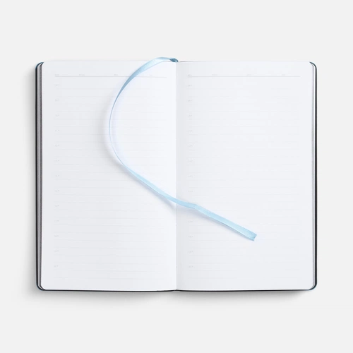 Ежедневник Trait, недатированный, черный с голубым