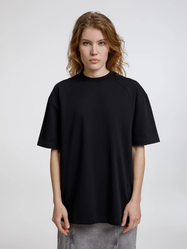 Футболка оверсайз унисекс Sideline, черная