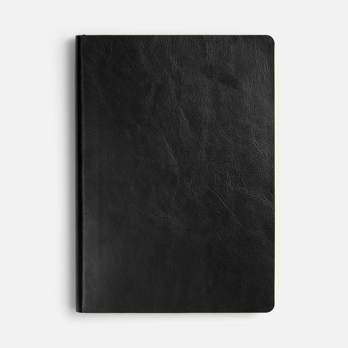 Ежедневник Doppio, недатированный, черный с желтым