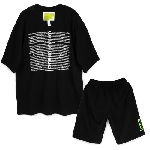 Футболка оверсайз Street Vibes с нанесением и лейблами, черная, размер M/L