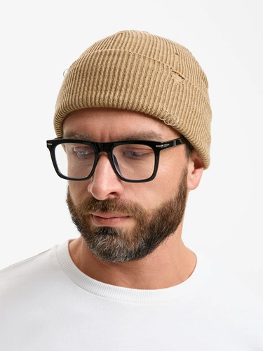 Шапка Ribelle, коричнево-бежевый меланж
