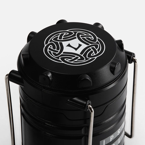 Кемпинговый фонарь с имитацией пламени Lindau Flame, черный с нанесением