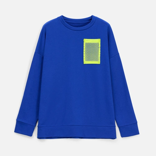 Карман из крупной сетки Pose, оранжевый неон