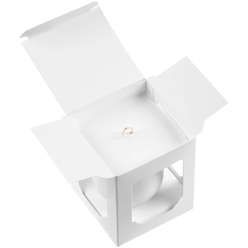 Елочный шар Gala Matt в коробке, 8,5 см, белый