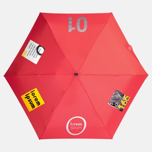 Зонт складной Five, светло-красный с нанесением