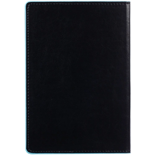 Ежедневник Alanis, недатированный, черный с голубым