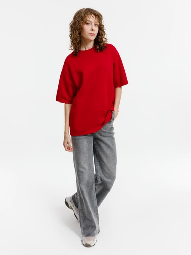 Джемпер с коротким рукавом Siluetti Volumica, красный