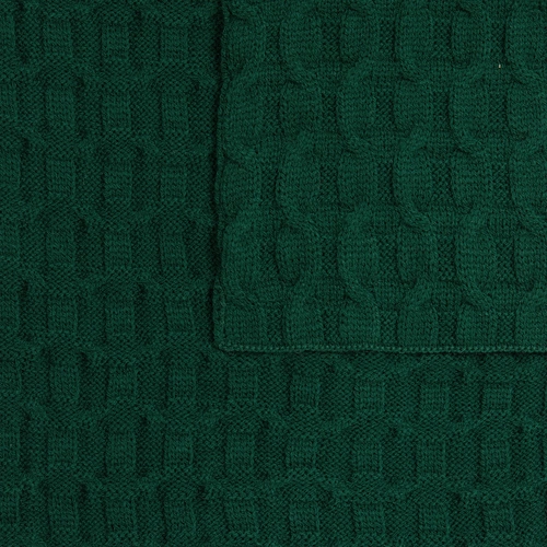 Плед Braidera, темно-зеленый (хвойный)