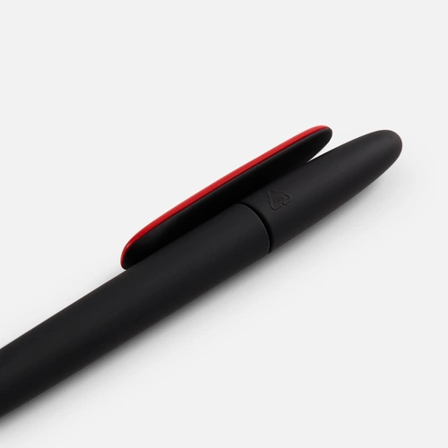 Ручка шариковая Prodir DS5 TRR-P Soft Touch, черная с красным