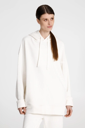 Худи унисекс H2, молочно-белое