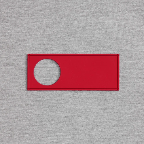 Лейбл из ПВХ с вырубкой «Круг», красный