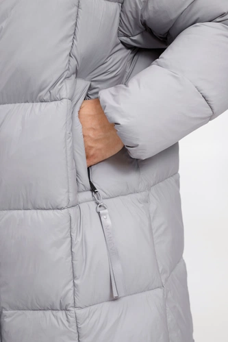 Пуховик унисекс Kapsula, серый