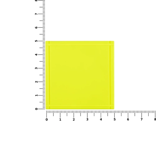 Лейбл из ПВХ Dzeta, L, желтый неон