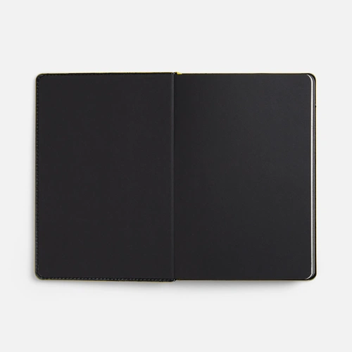 Ежедневник Alanis, недатированный, черный с желтым