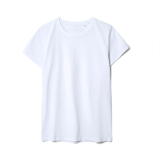 Футболка женская T-bolka Stretch Lady, белая (холодный оттенок)