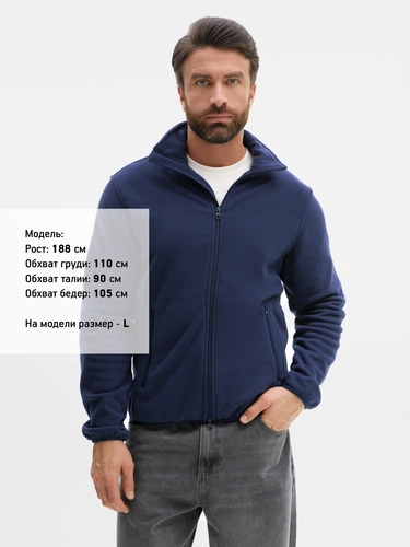 Куртка флисовая унисекс Ben Mac, темно-синяя