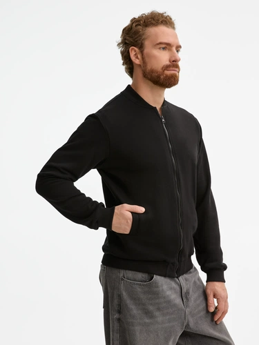 Бомбер унисекс Townie, черный