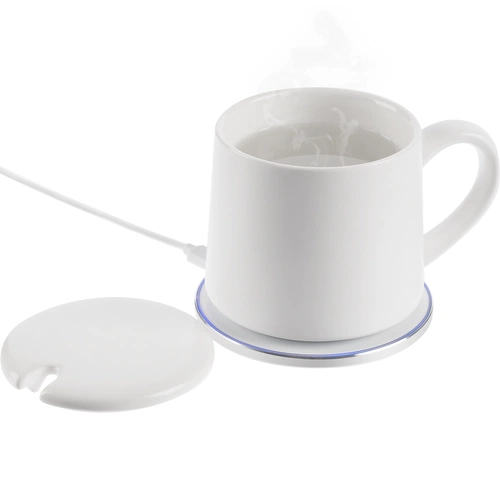 Кружка с подогревом и беспроводной зарядкой dualBase ver. 2.0 Matt, белая