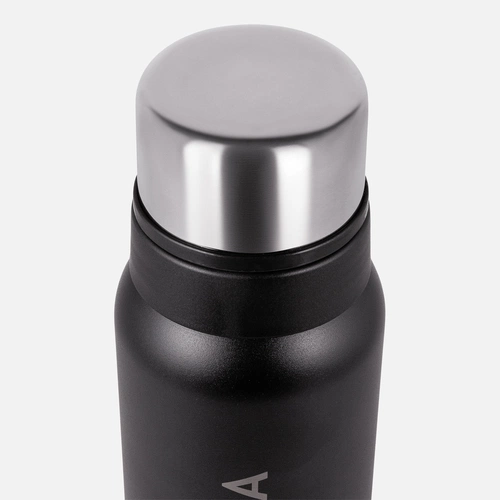 Термос Relaxika 1000 со стикерпаком, черный