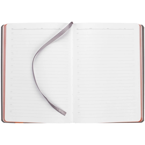 Ежедневник Rubikon на заказ, недатированный серо-оранжевый