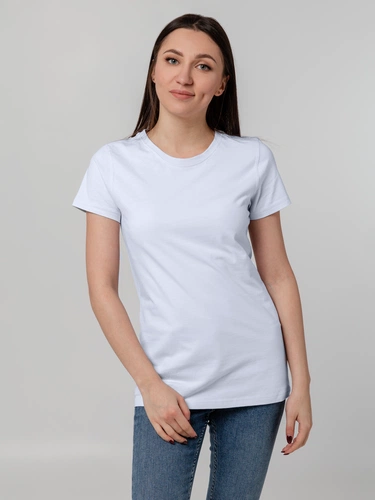 Футболка женская T-bolka Stretch Lady, белая (холодный оттенок)