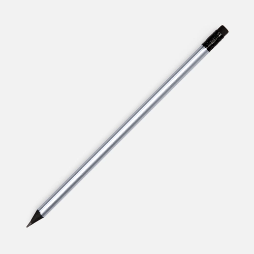 Карандаш простой Triangle Black с ластиком, серебристый