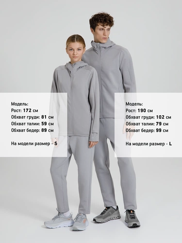 Куртка с капюшоном унисекс Begi, серая