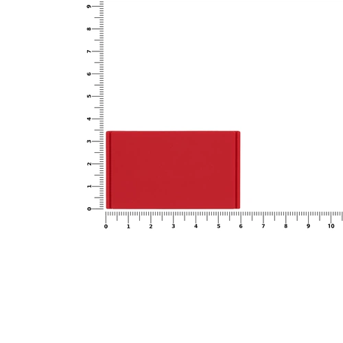 Лейбл из ПВХ Dzeta, M, красный