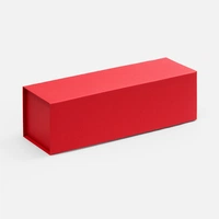 Коробка складная под бутылку Color Jacket Fold, красная