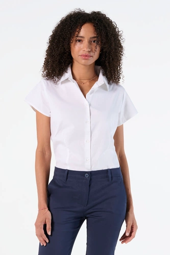 Рубашка женская с коротким рукавом Excess, белая